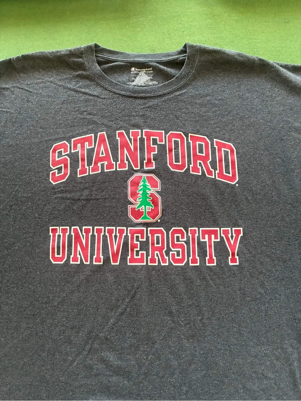 Stanford University Cardinal Champion Short Sleeve T-Shirt Men’s XXL Gray - Picture 2 of 5